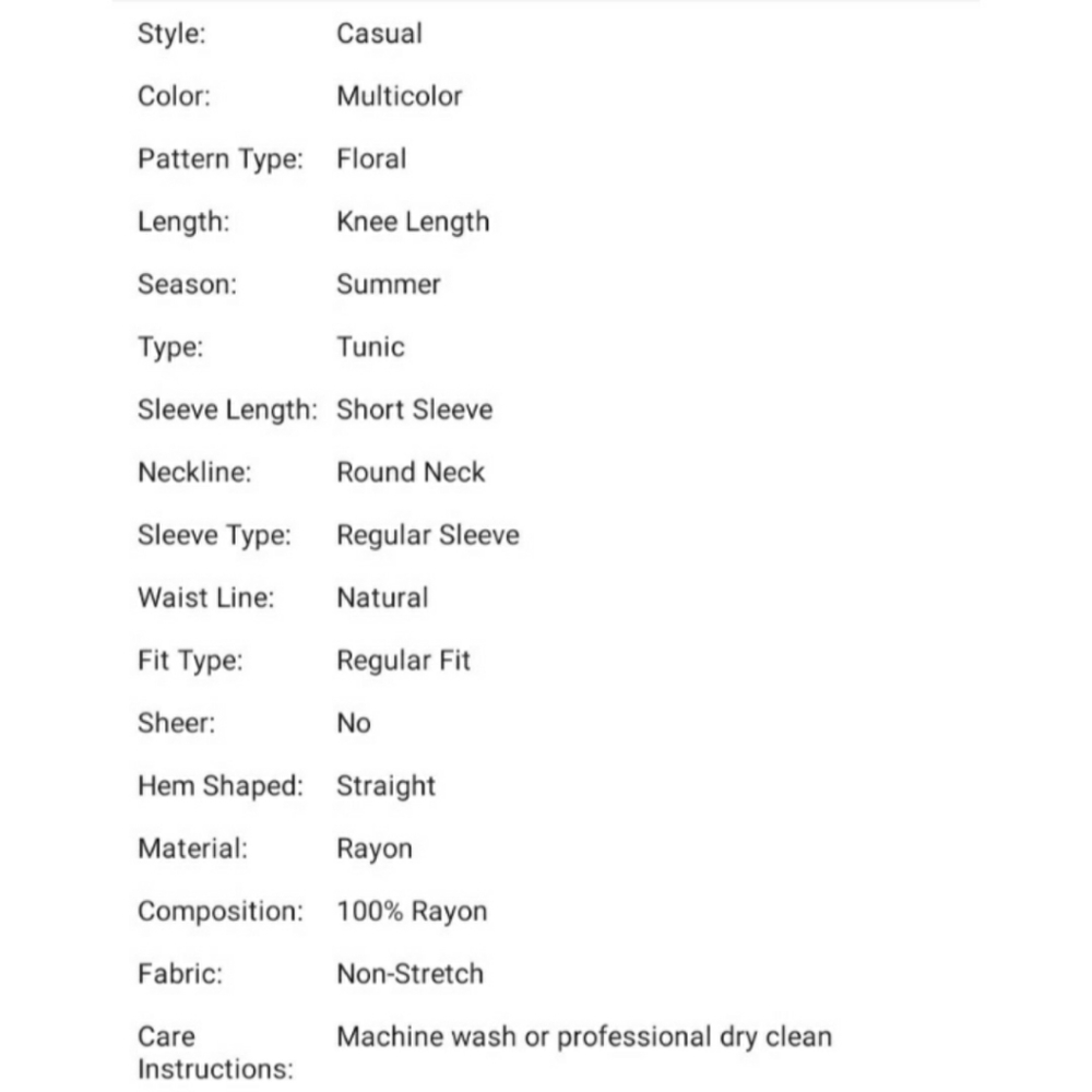 NEW Plus Floral Tunic Dress - Picture 6 of 9